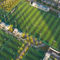 منظر طبيعي لكرة القدم وضع العشب الصناعي للعشب الأخضر