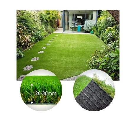 25mm PE PP المناظر الطبيعية العشب الاصطناعي العشب للحديقة الأمامية العشب